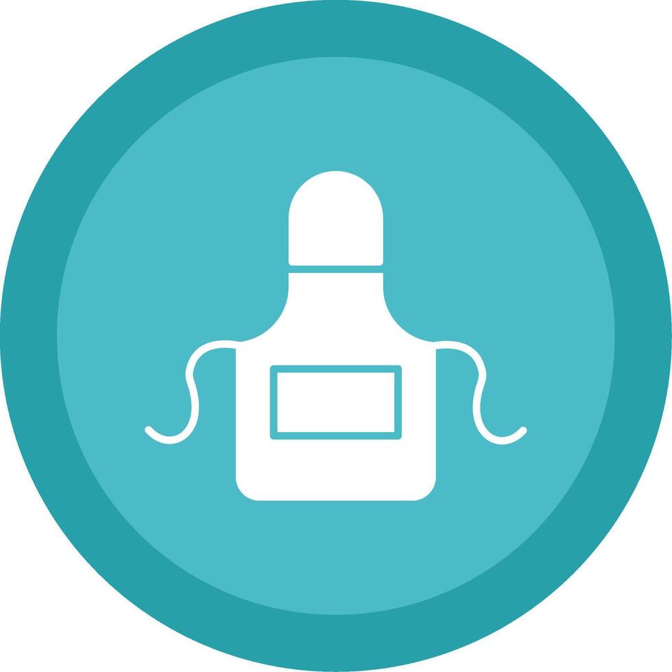 Apron Glyph Multi Circle Icon vector