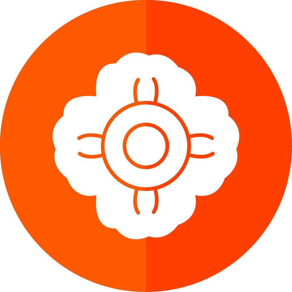 Mallow Glyph Red Circle Icon vector