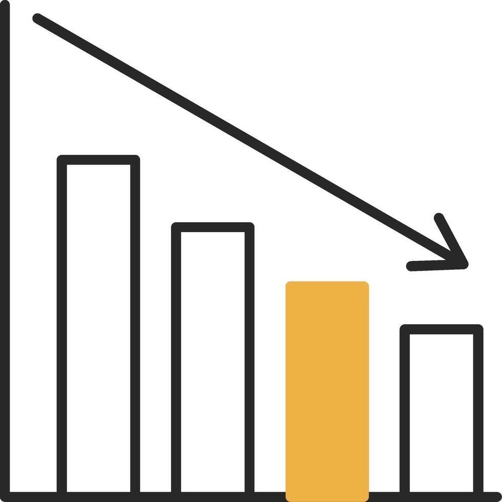 Loss Skined Filled Icon vector