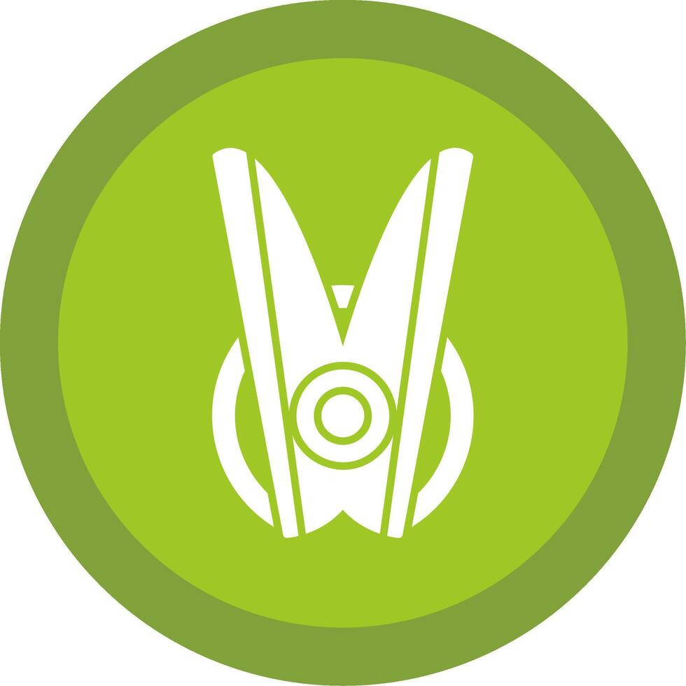 Clothespin Glyph Multi Circle Icon vector