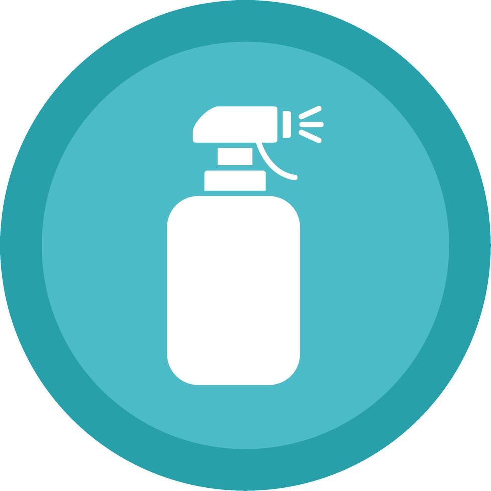 Cleaning Spray Glyph Multi Circle Icon vector