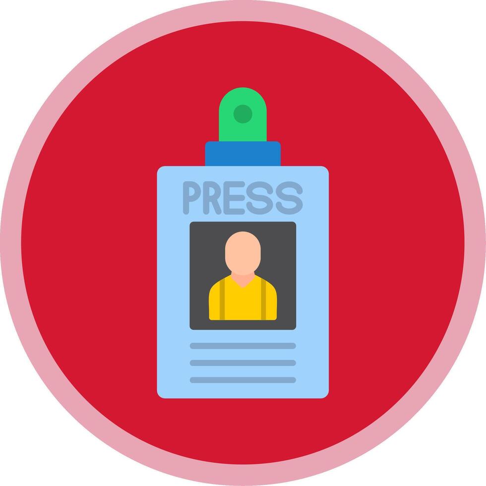 Press Pass Flat Multi Circle Icon vector