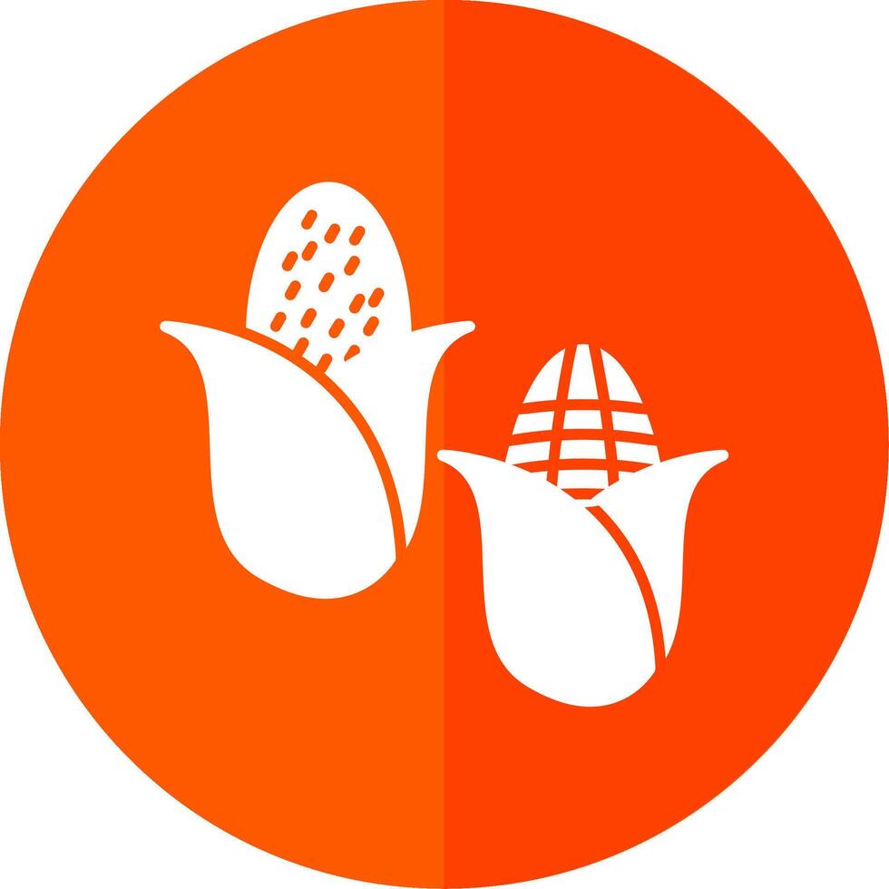 Corn Glyph Red Circle Icon vector