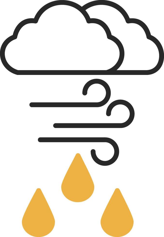 Humidity Skined Filled Icon vector