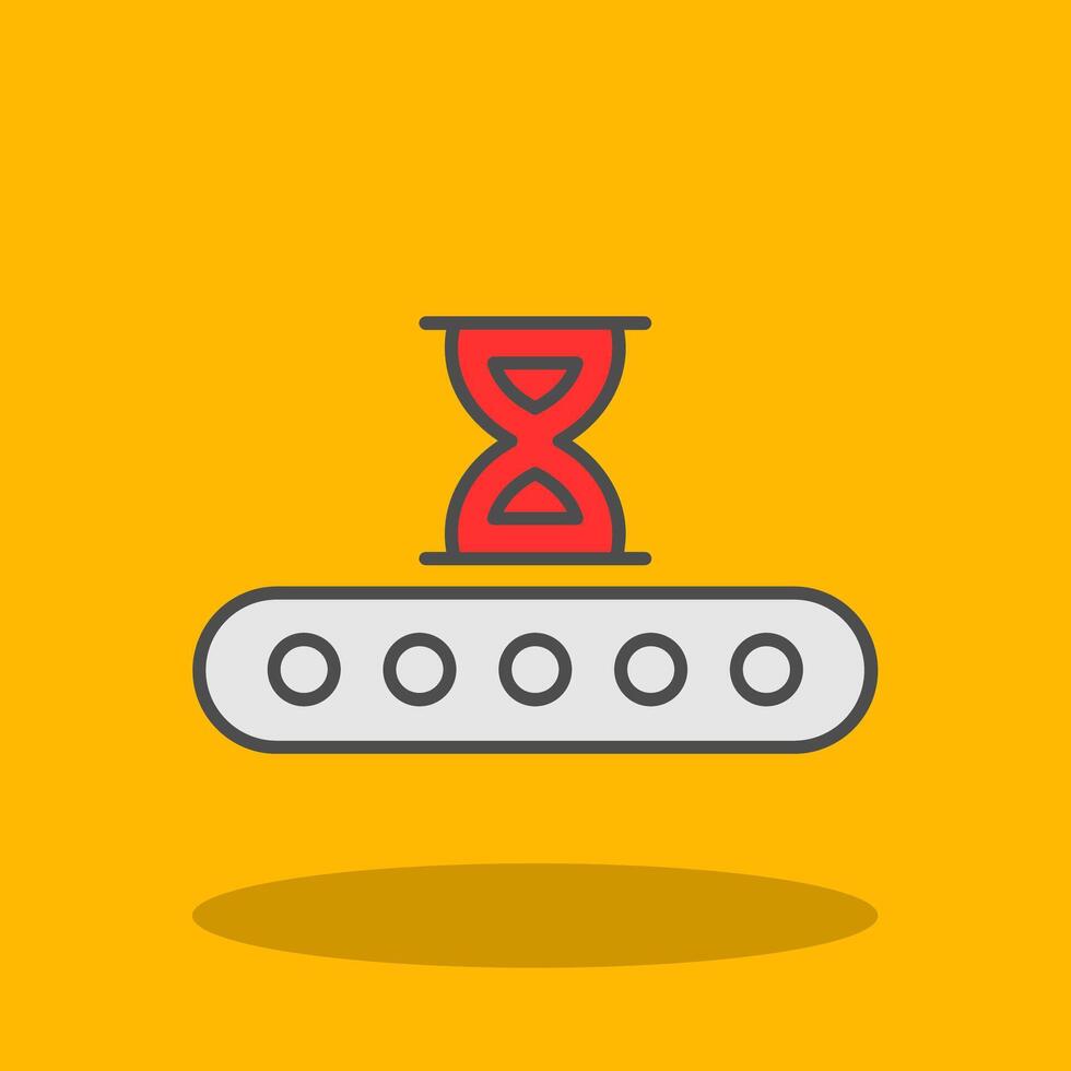 Waiting Filled Shadow Icon vector