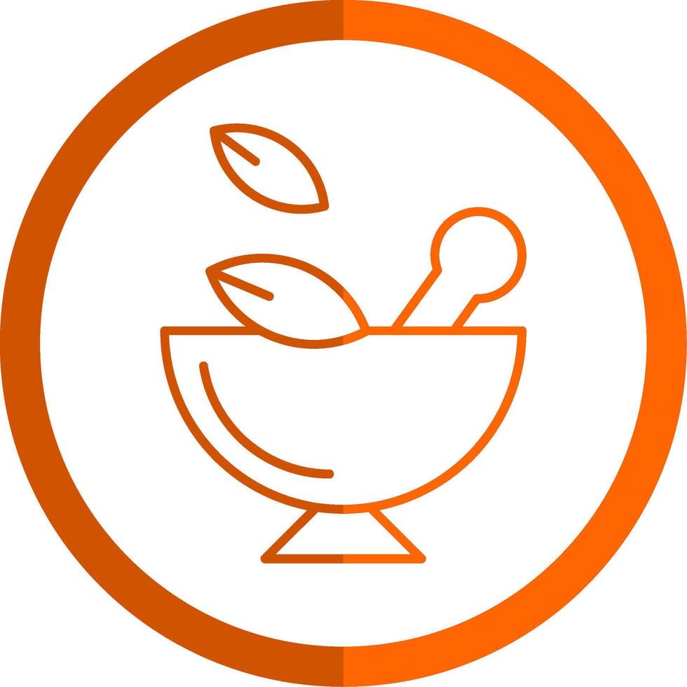 Grind Line Orange Circle Icon vector