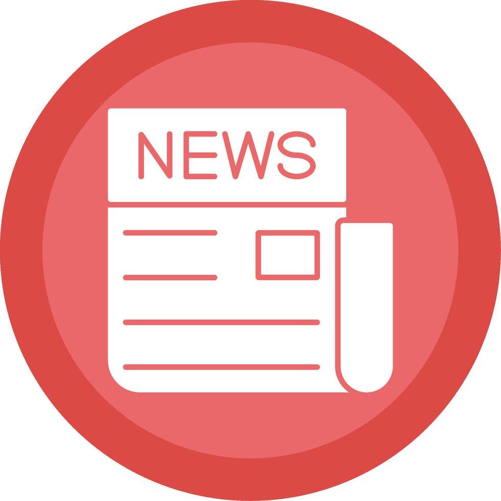 Noticias glifo multi circulo icono vector