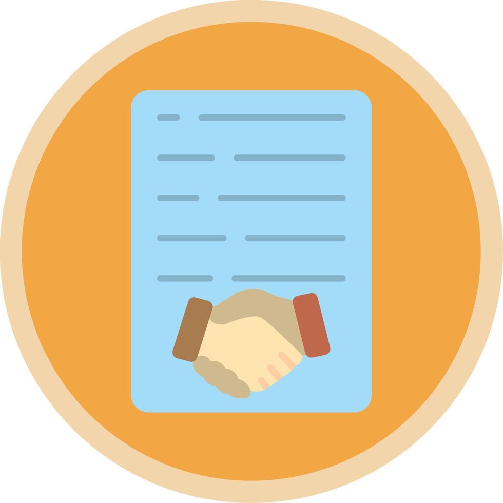 Handshake Flat Multi Circle Icon vector