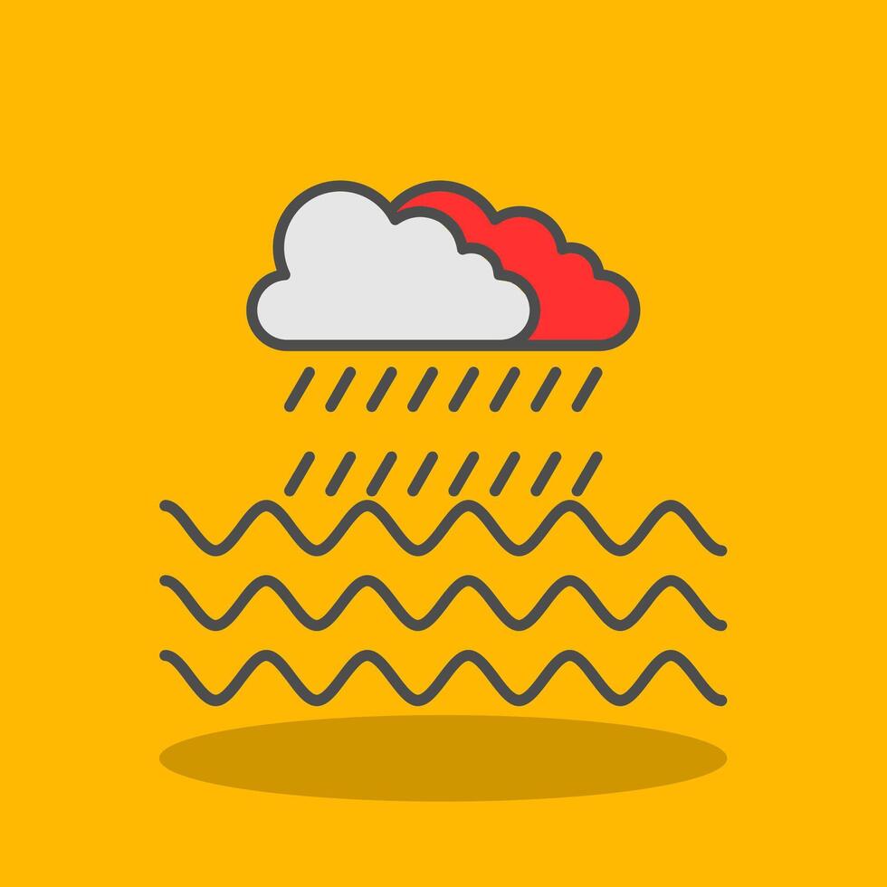 Rain Filled Shadow Icon vector