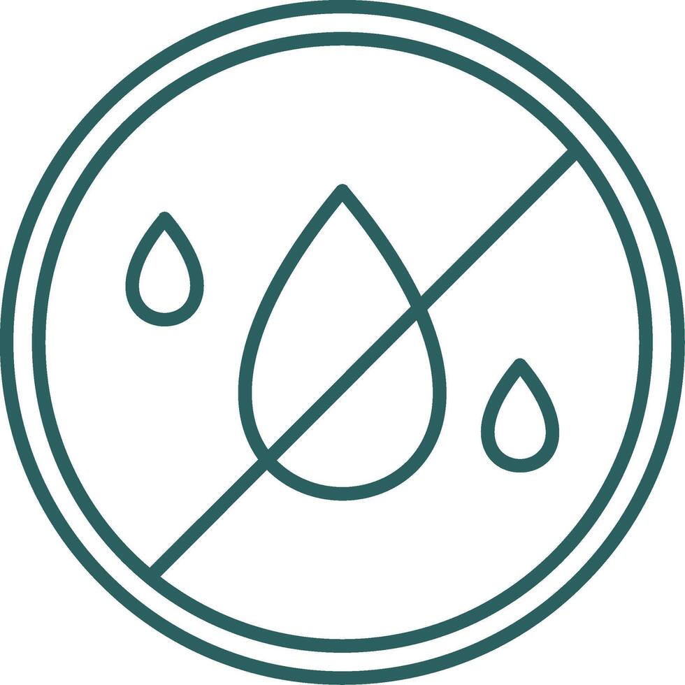 No Water Line Gradient Round Corner Icon vector