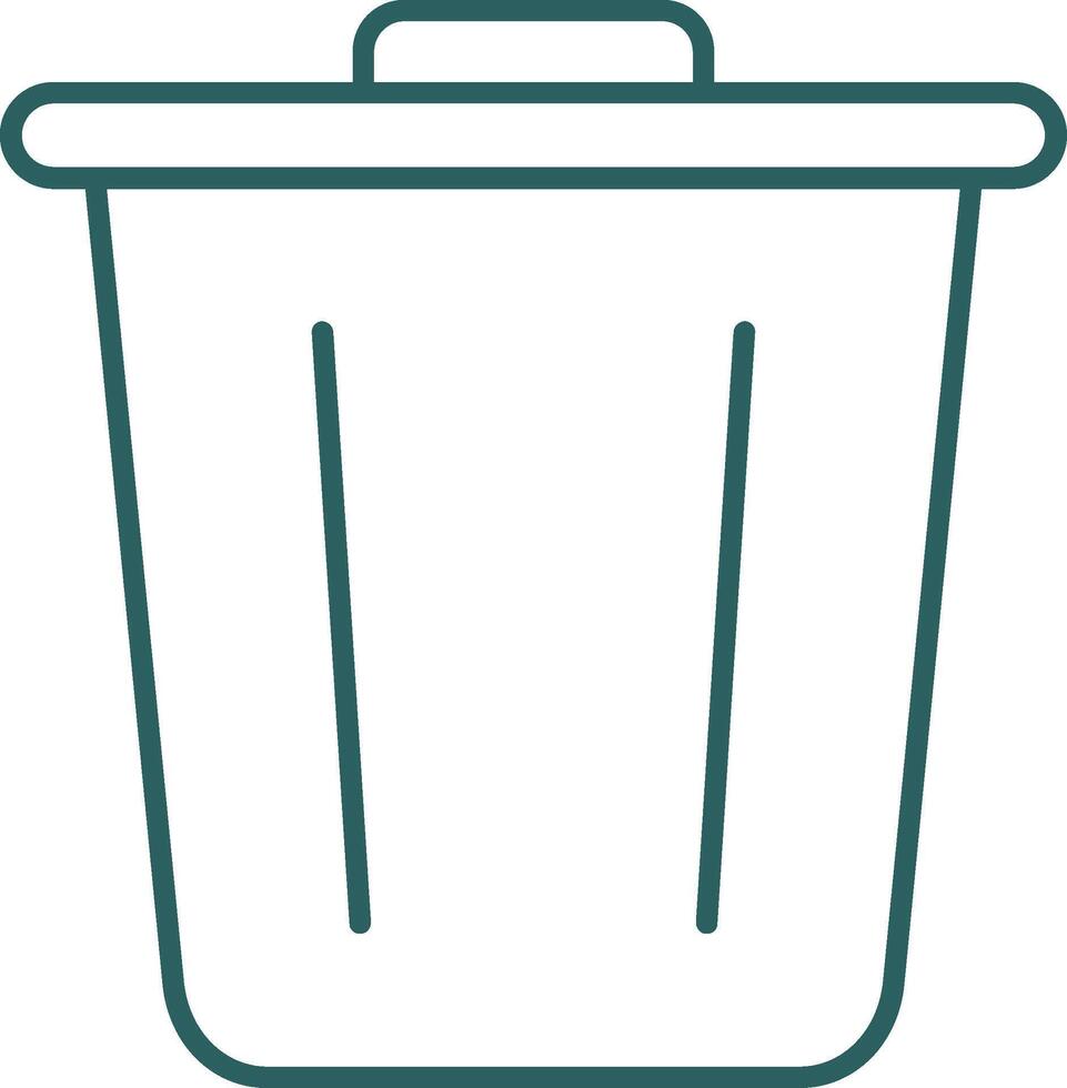 Garbage Line Gradient Round Corner Icon vector