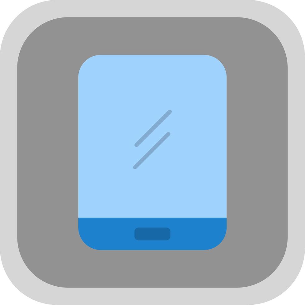 Tablet Flat Round Corner Icon vector