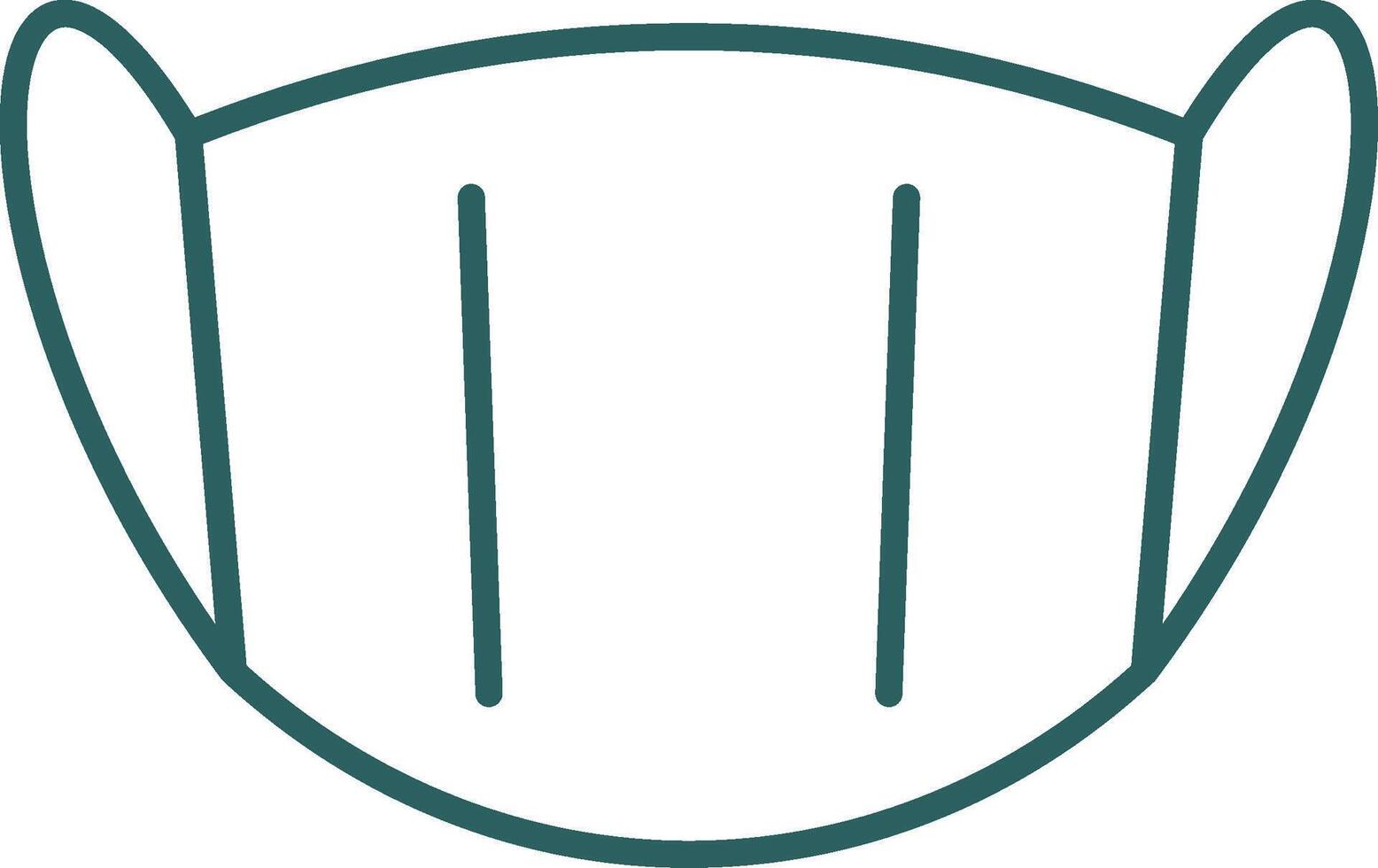 Medical Mask Line Gradient Round Corner Icon vector