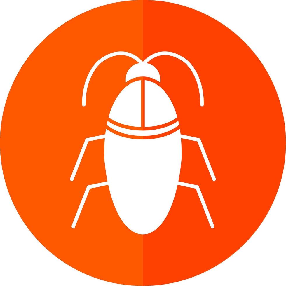 Cockroach Glyph Red Circle Icon vector