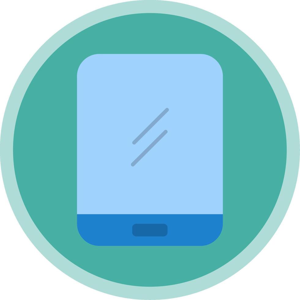 Tablet Flat Multi Circle Icon vector