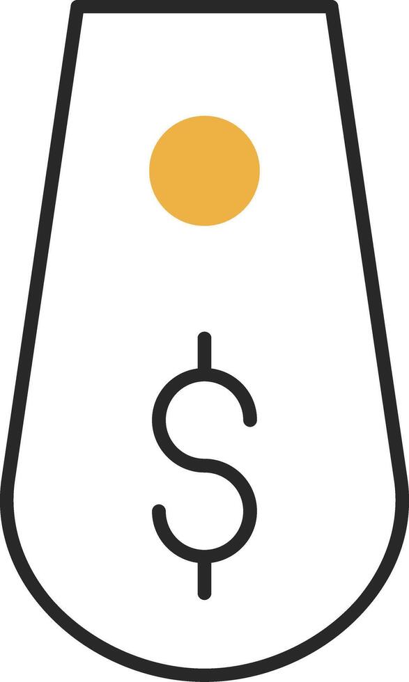 Tag Skined Filled Icon vector