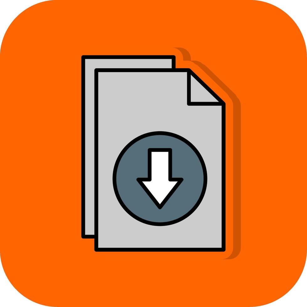 Download Filled Orange background Icon vector