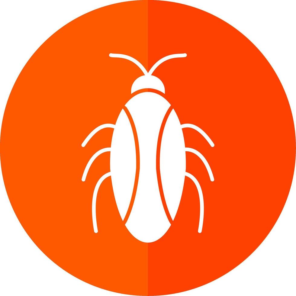 Cockroach Glyph Red Circle Icon vector