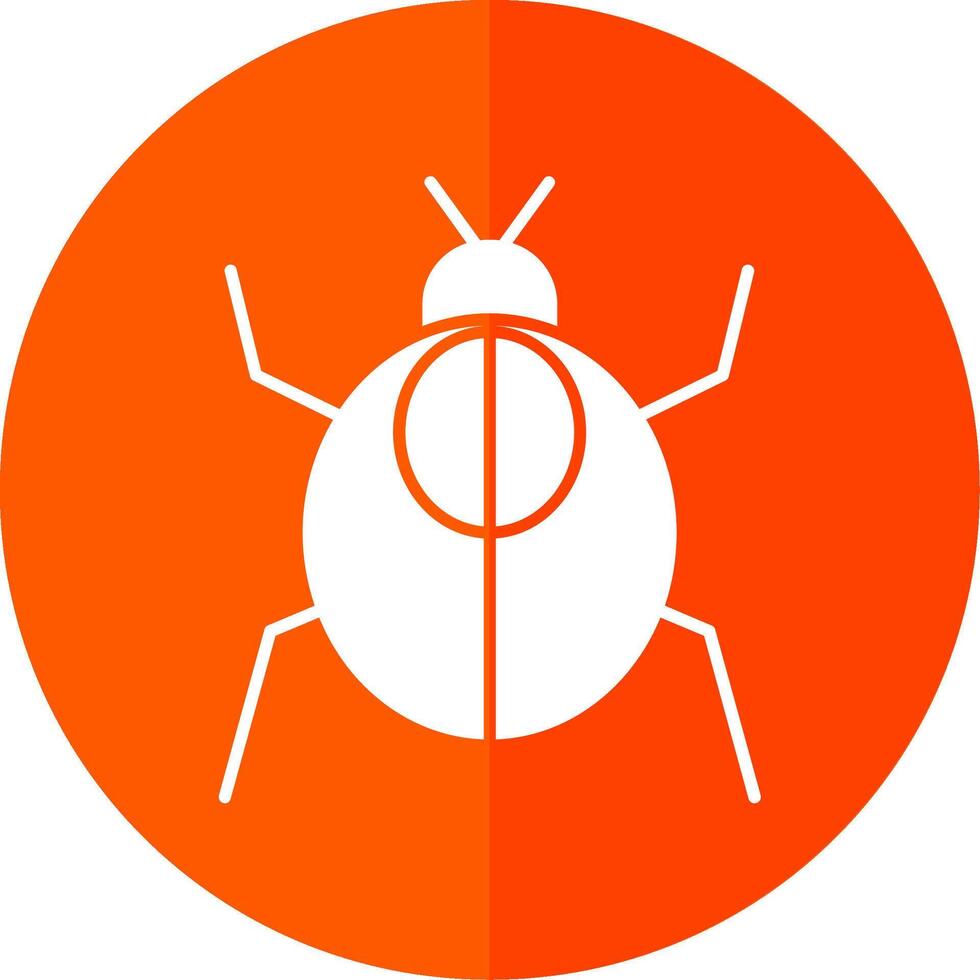 Cockroach Glyph Red Circle Icon vector