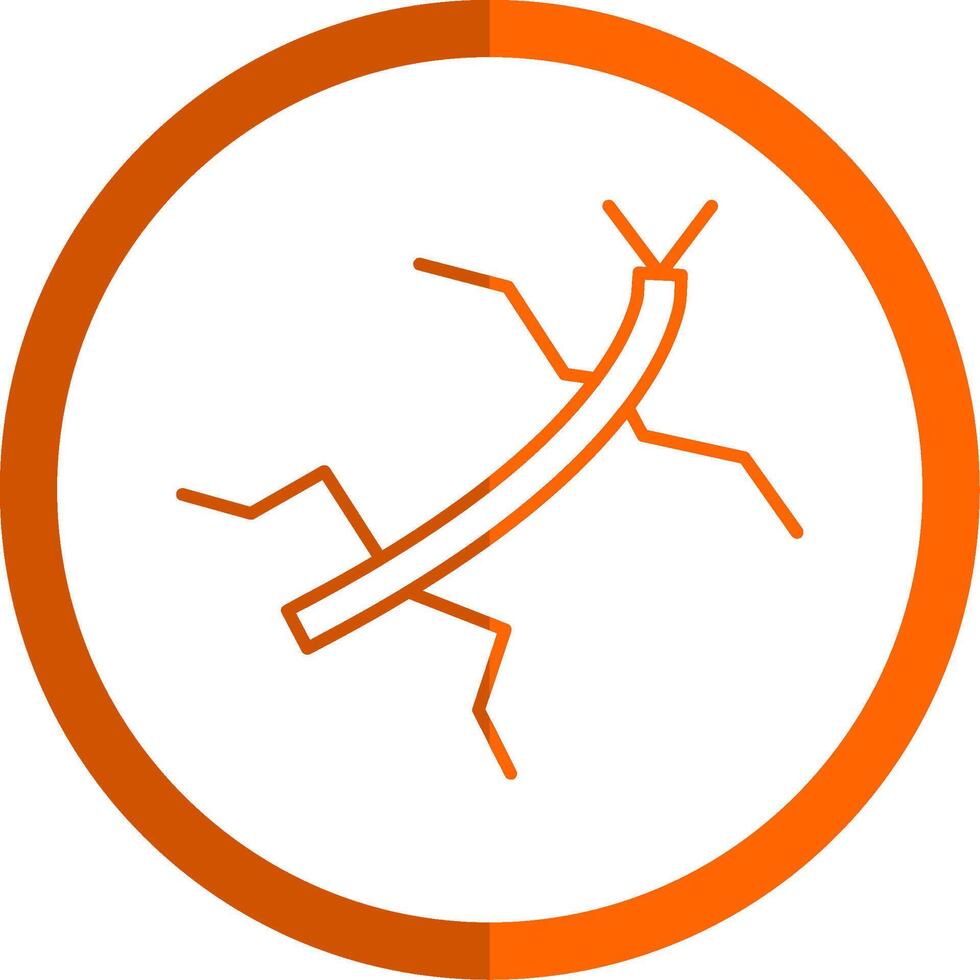 Insect Line Orange Circle Icon vector