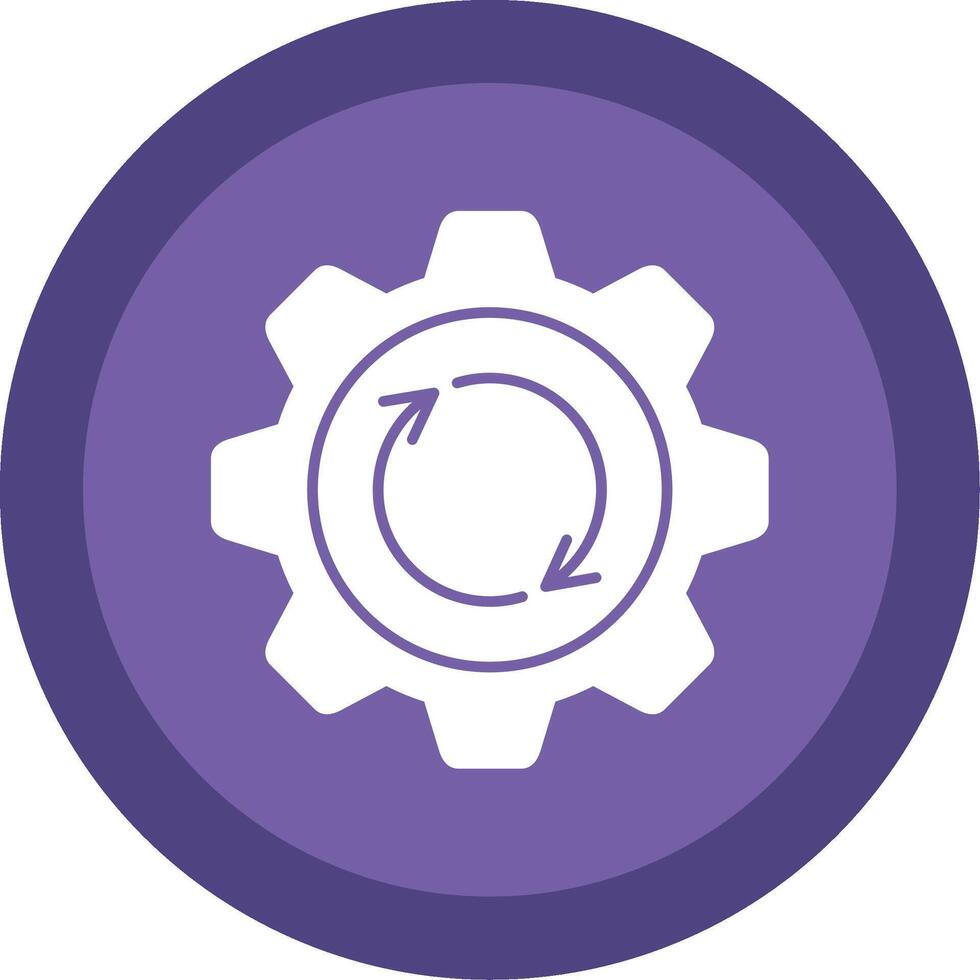 Recovery Glyph Multi Circle Icon vector