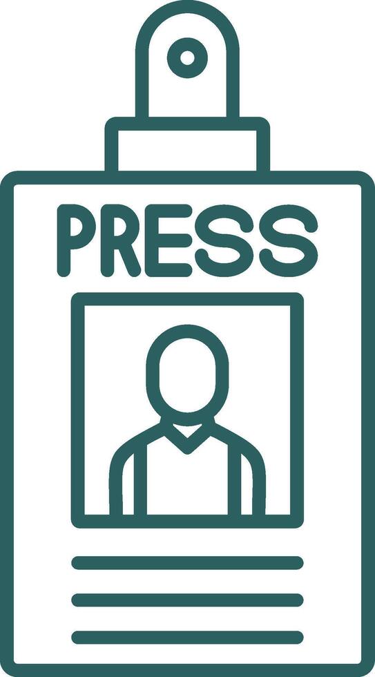 Press Pass Line Gradient Round Corner Icon vector