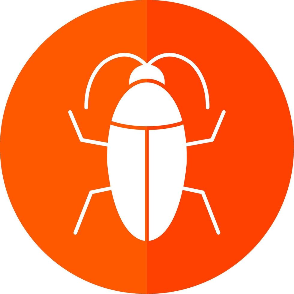 Cockroach Glyph Red Circle Icon vector