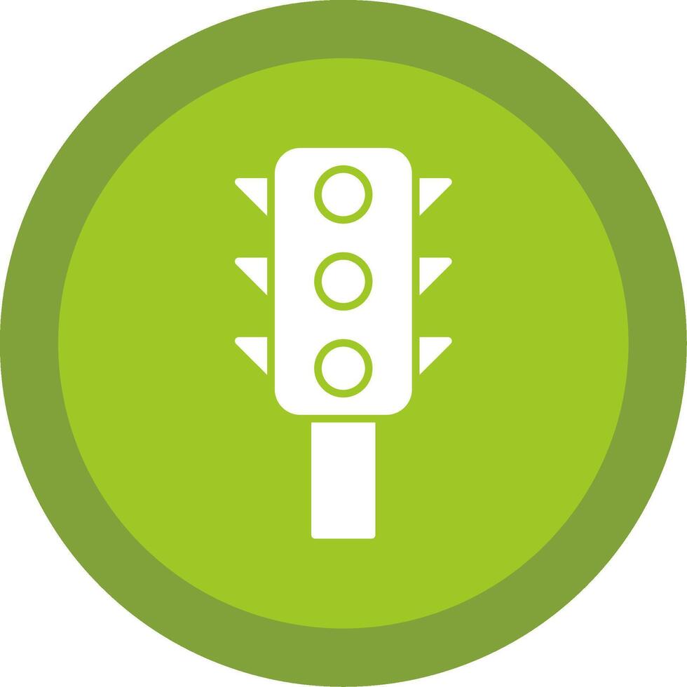 Traffic Control Glyph Multi Circle Icon vector