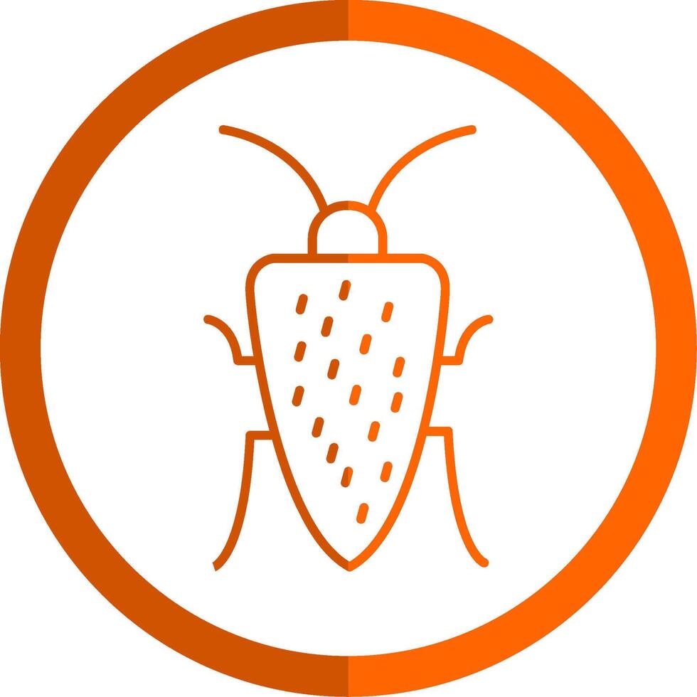 Cockroach Line Orange Circle Icon vector