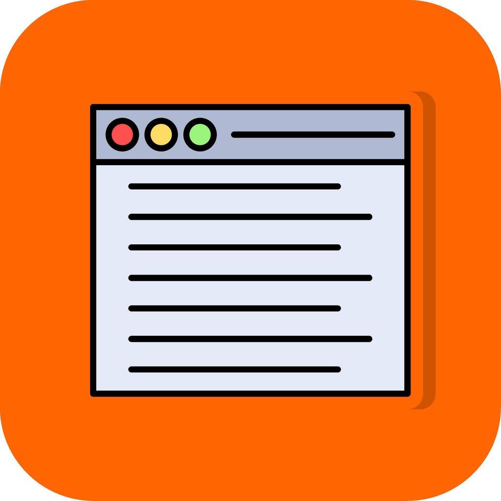 Web Filled Orange background Icon vector