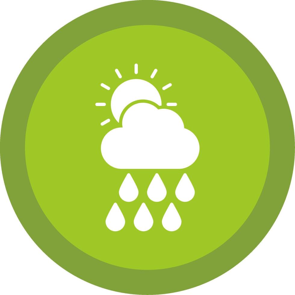 Forecast Glyph Multi Circle Icon vector