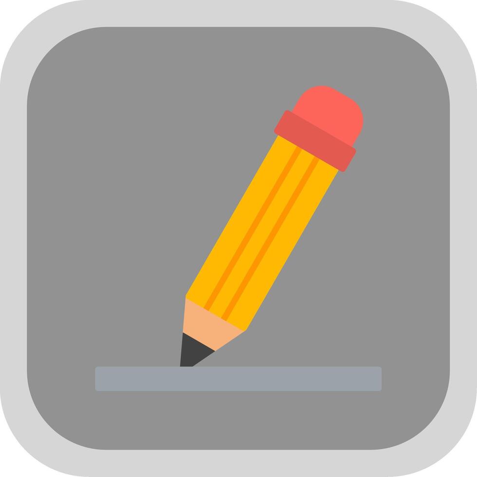 Pencil Flat Round Corner Icon vector