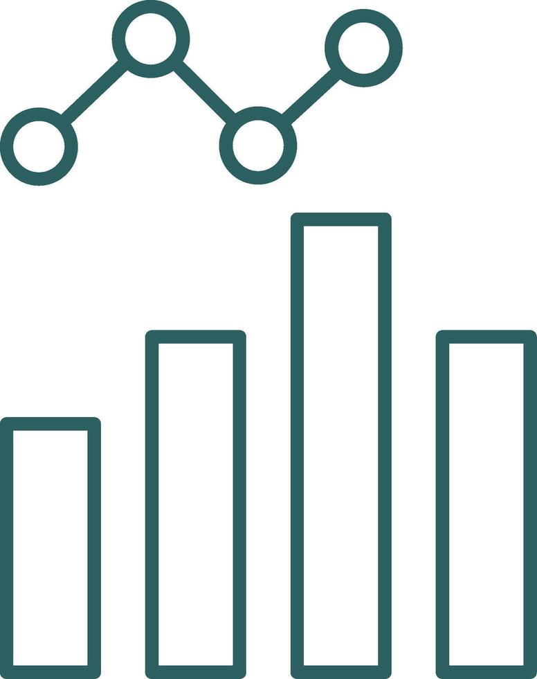 Data Analysis Line Gradient Round Corner Icon vector