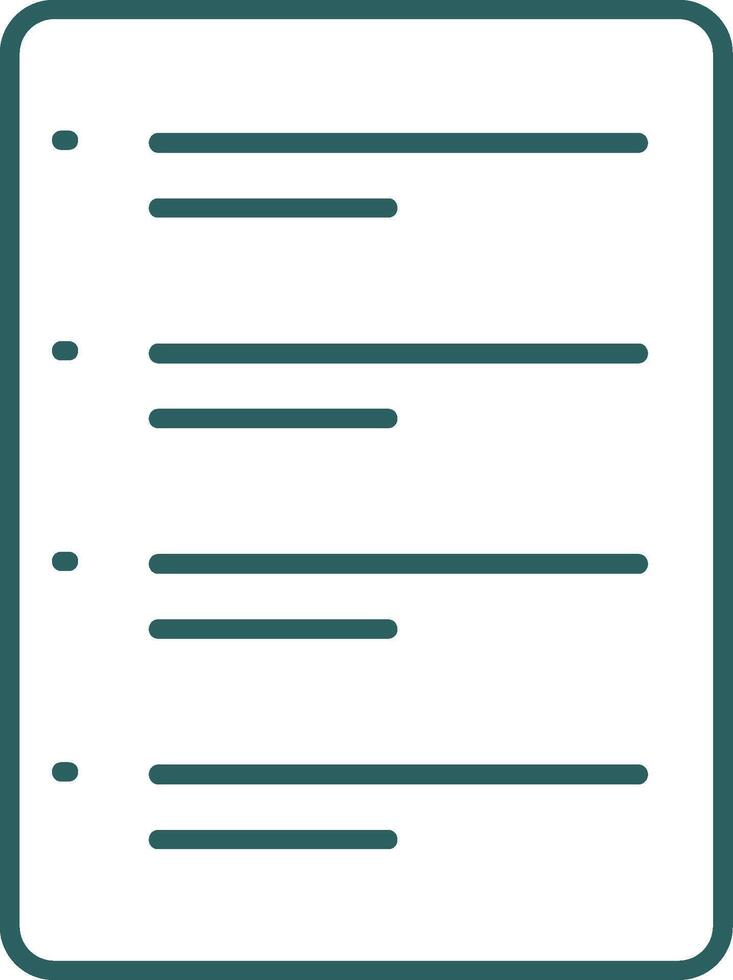 To Do List Line Gradient Round Corner Icon vector