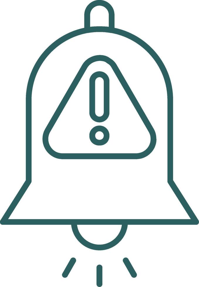 Interruption Line Gradient Round Corner Icon vector