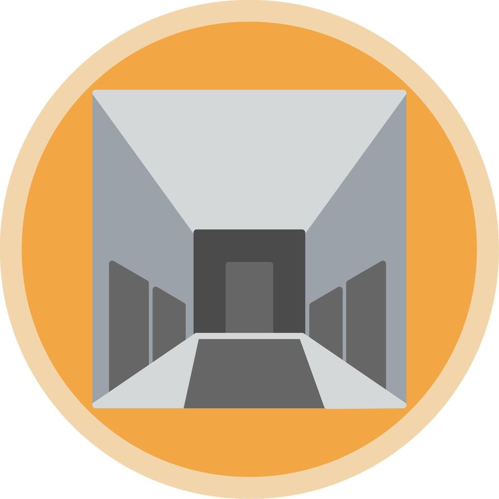 Hallway Flat Multi Circle Icon vector