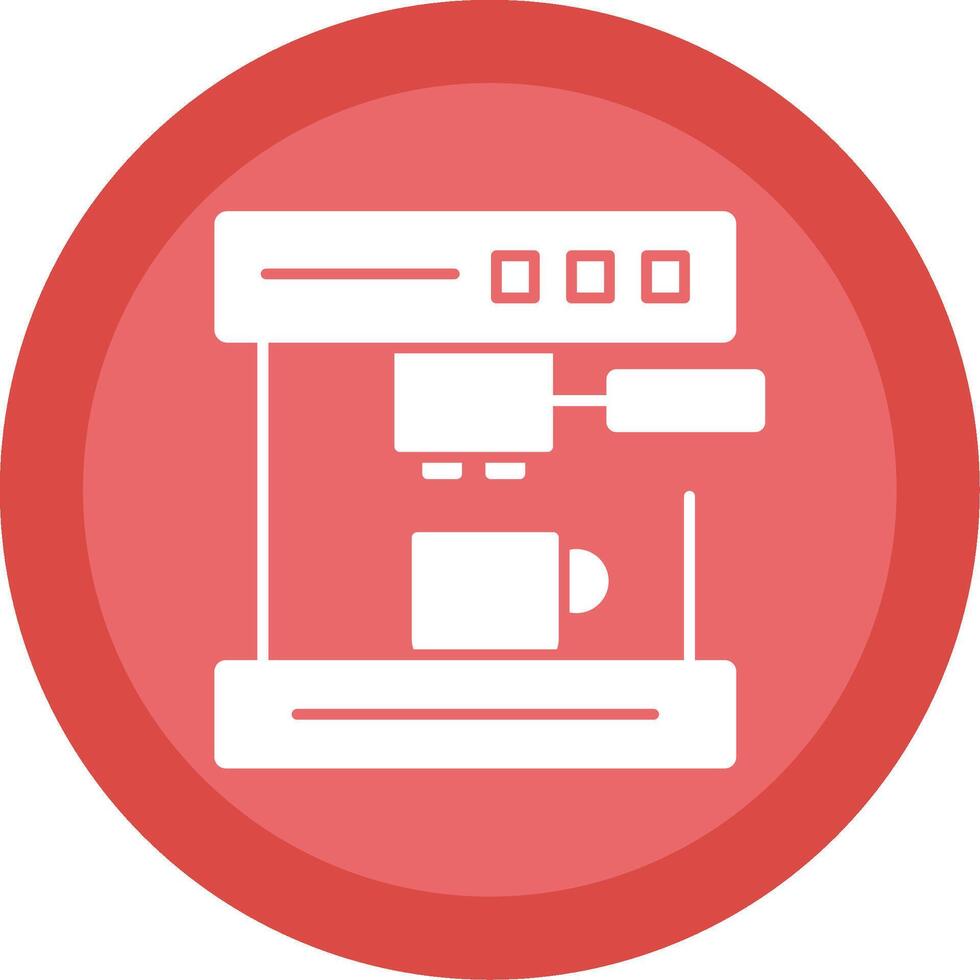 Coffee Machine Glyph Multi Circle Icon vector