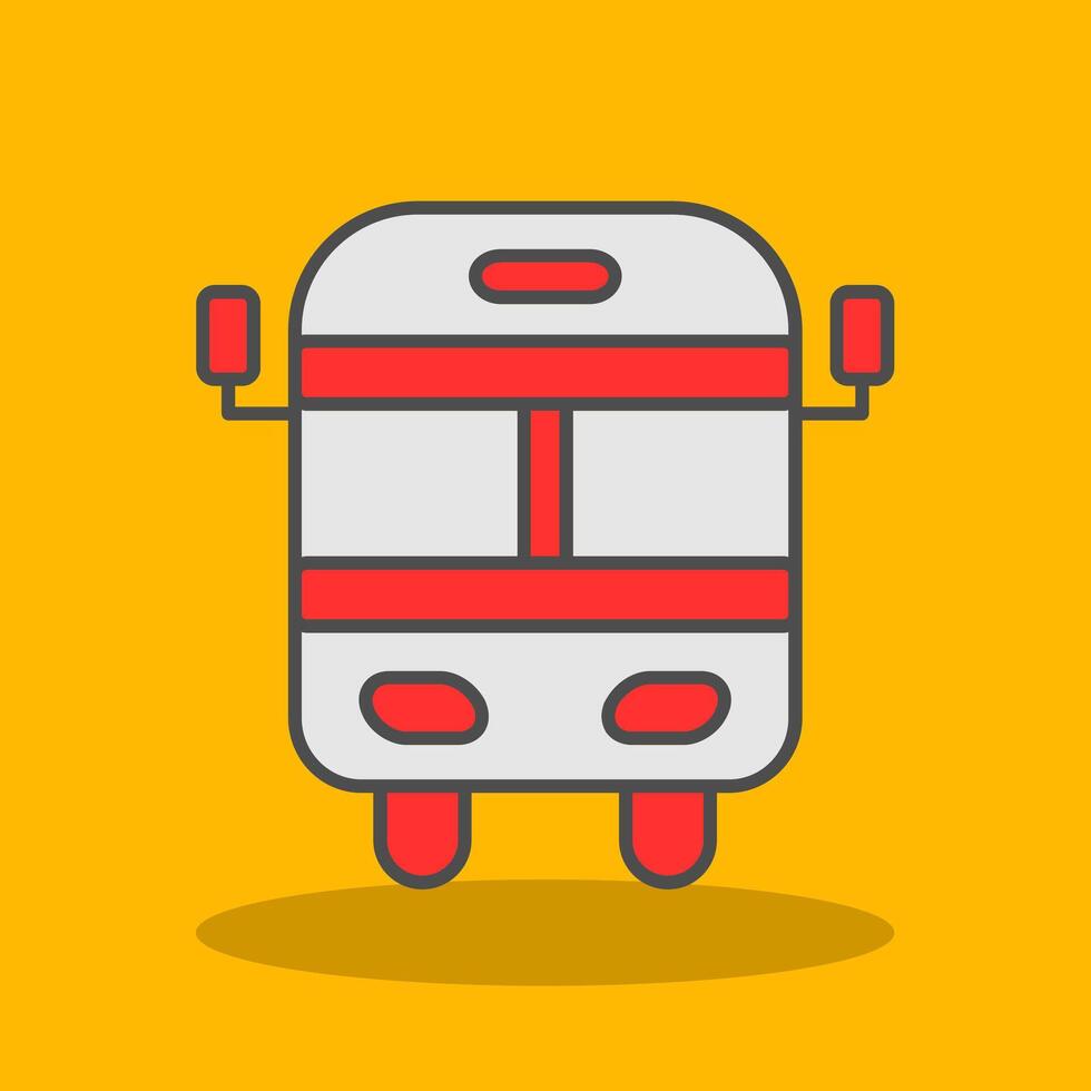 School Bus Filled Shadow Icon vector