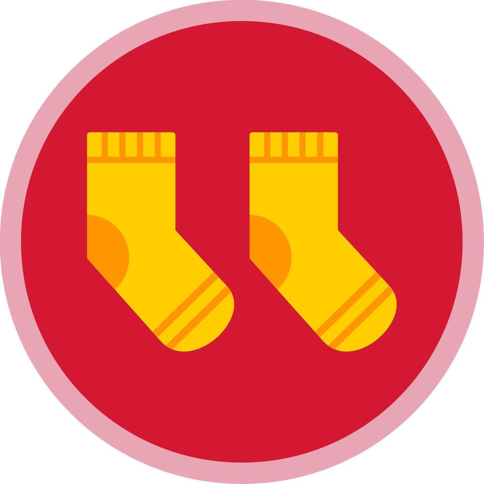 Sock Flat Multi Circle Icon vector