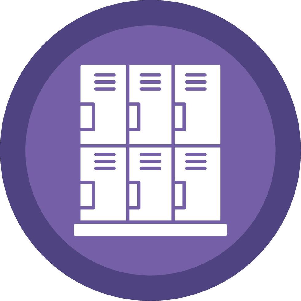 Locker Glyph Multi Circle Icon vector