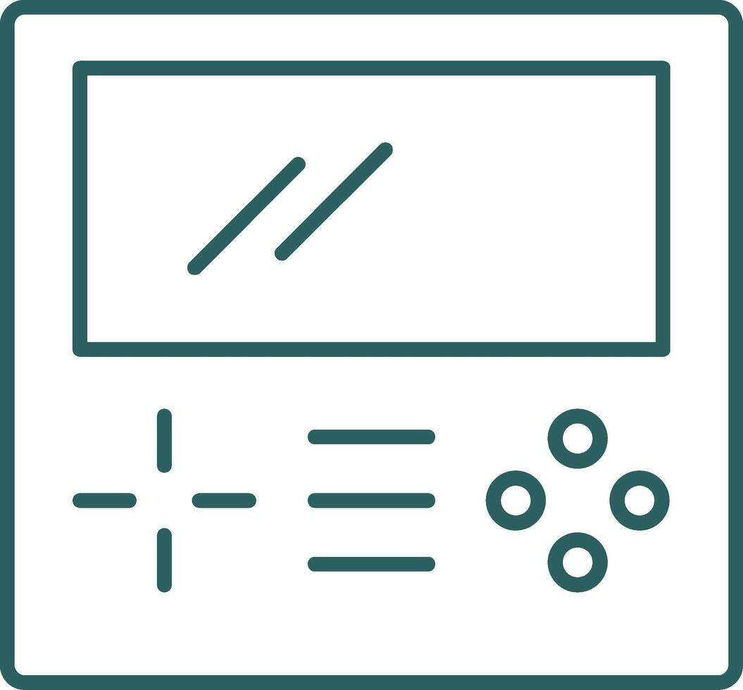 Gameboy Line Gradient Round Corner Icon vector