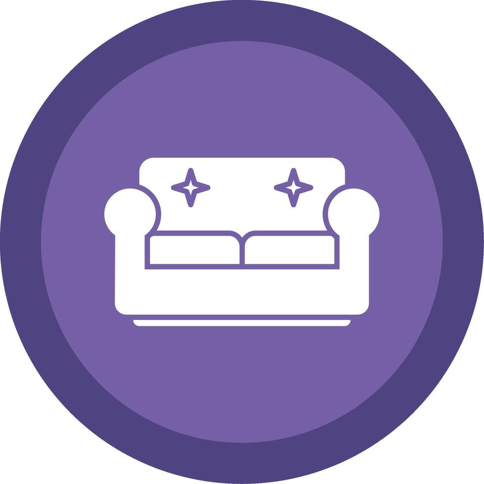 Couch Glyph Multi Circle Icon vector