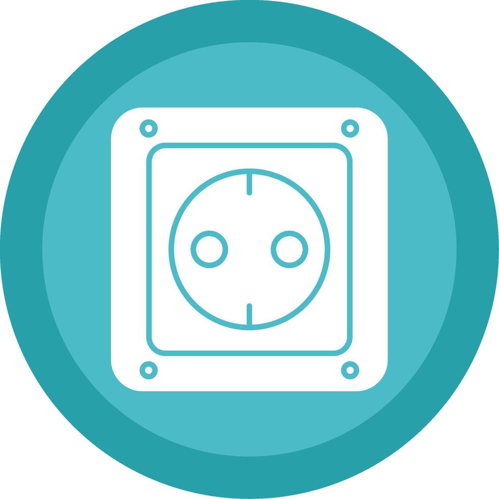 Socket Glyph Multi Circle Icon vector