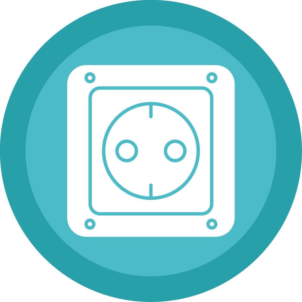 Socket Glyph Multi Circle Icon vector