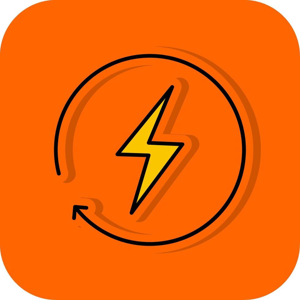 Energy Filled Orange background Icon vector