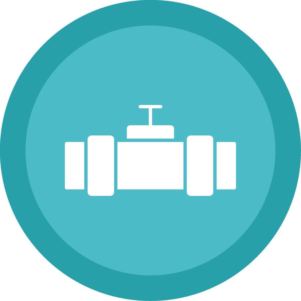 Pipe Glyph Multi Circle Icon vector
