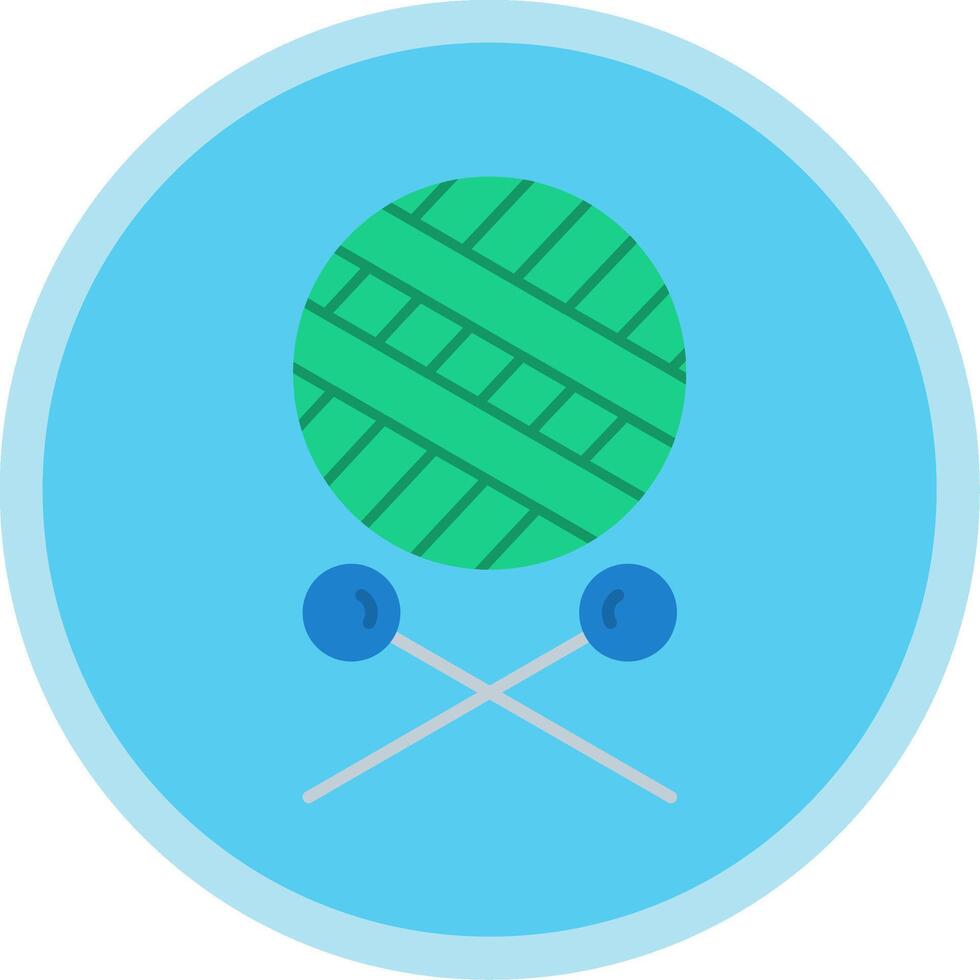 Crochet Flat Multi Circle Icon vector