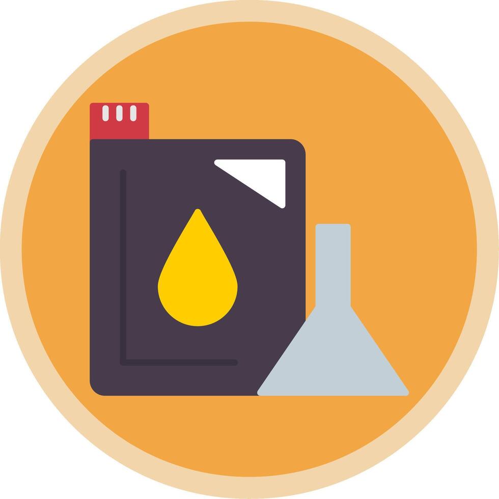 Machine Oil Flat Multi Circle Icon vector