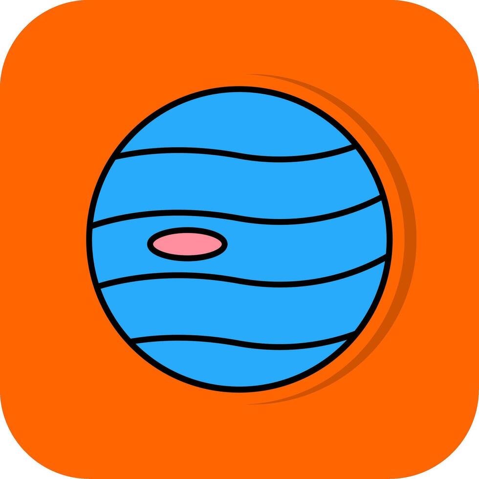 Planet Filled Orange background Icon vector