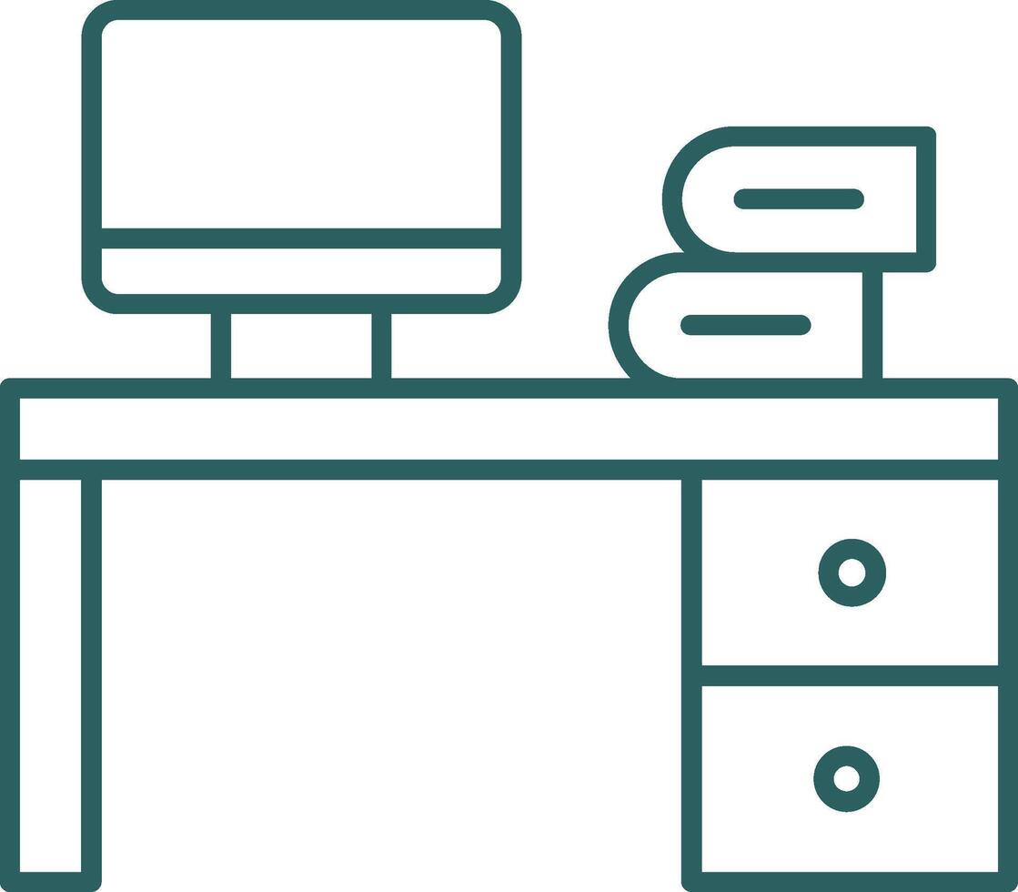 Table Line Gradient Round Corner Icon vector